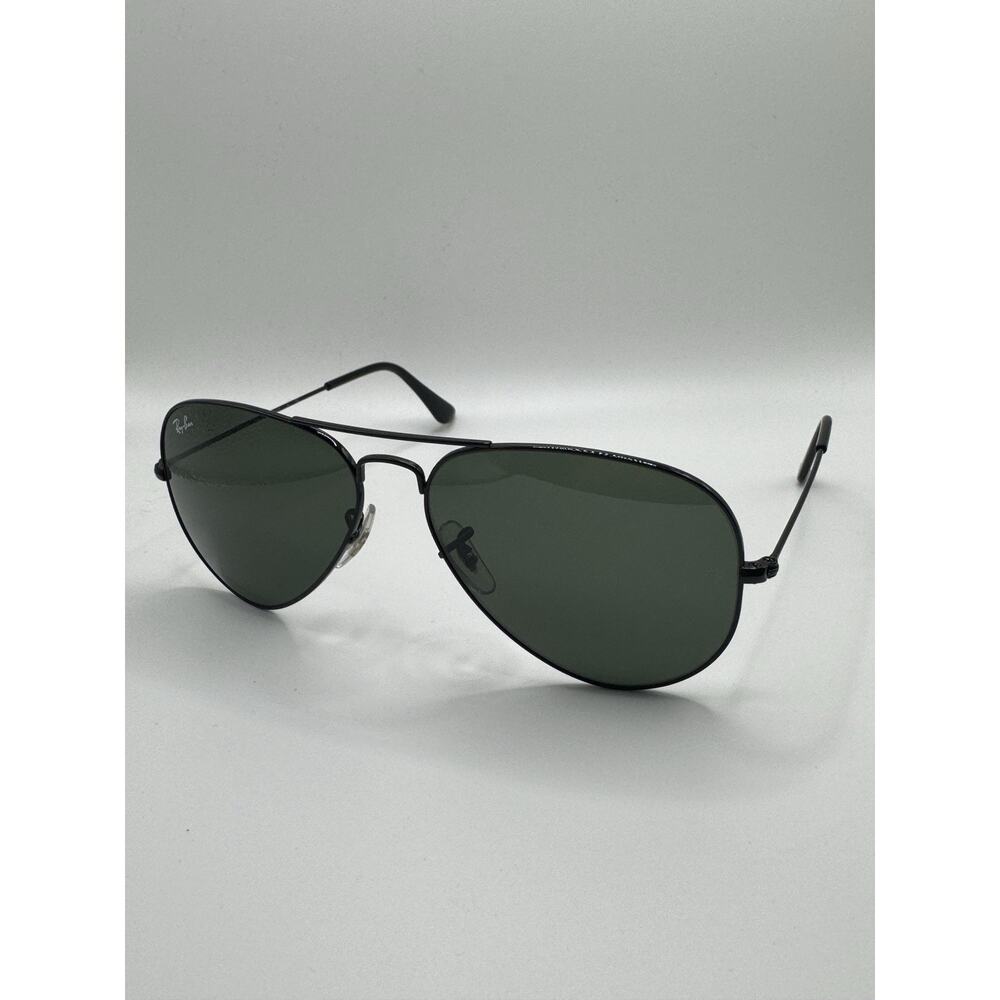 Ray Ban RB3025 Aviator Large Metal Black Gray Sunglasses 58mm